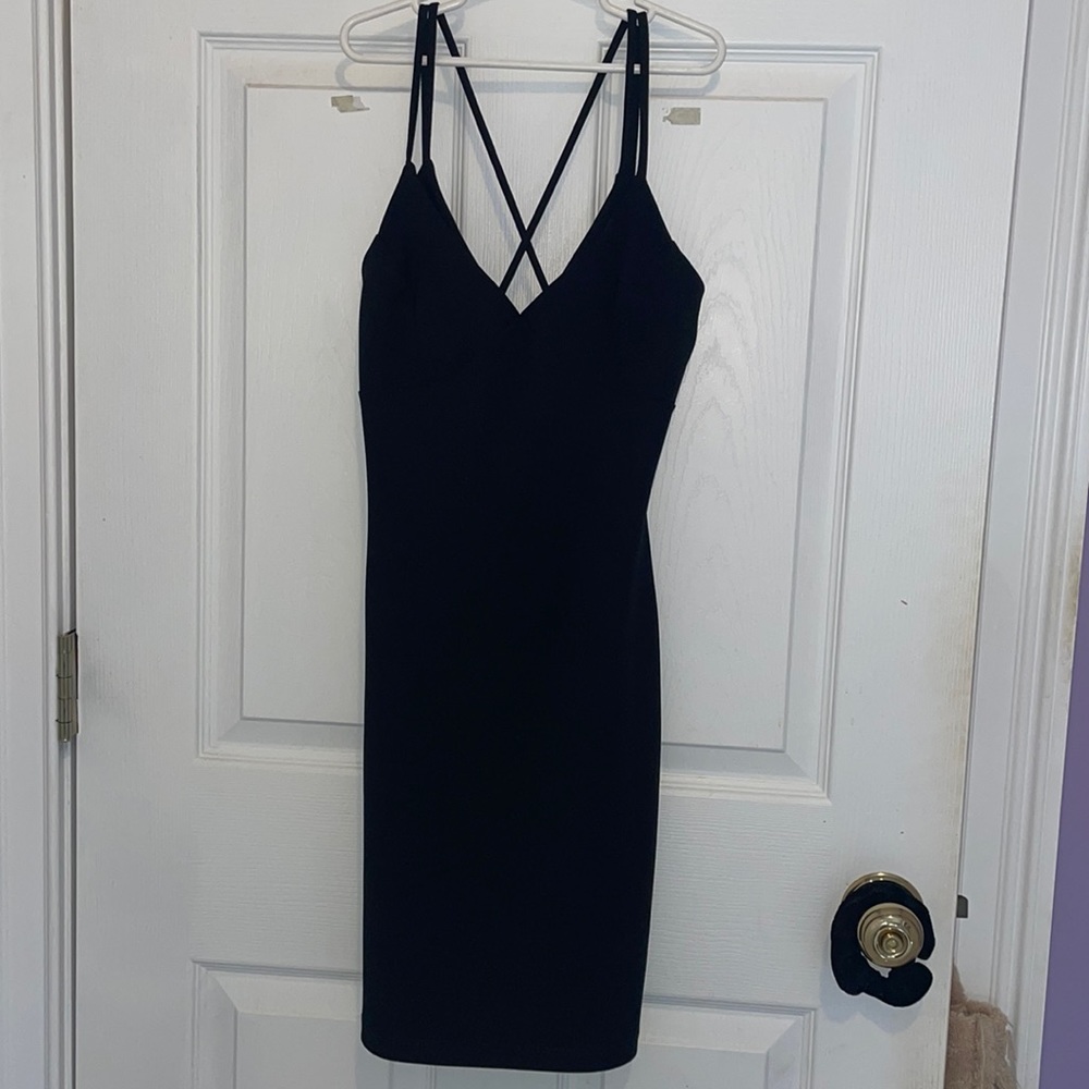 FashionNova black mini dress
